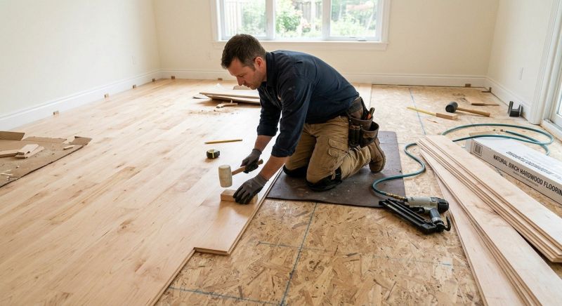 Birch Floor Installation in Catonsville, MD