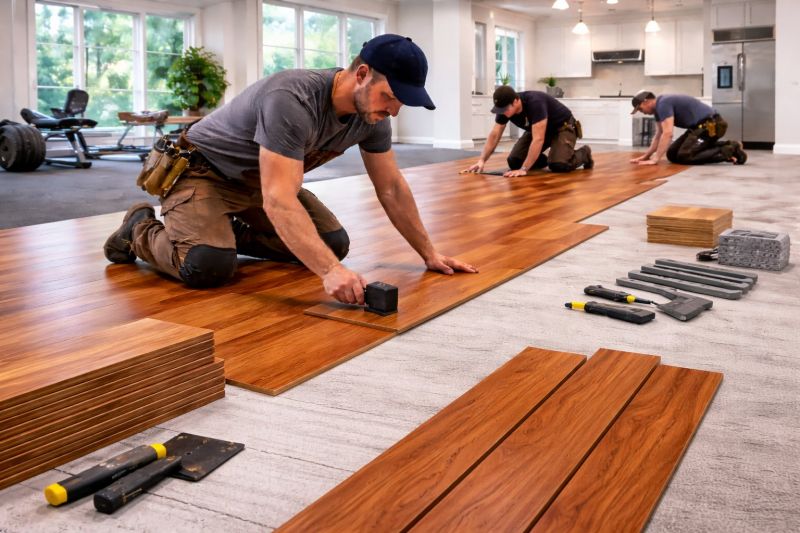 Cherry Floor Installation in Columbia, MD