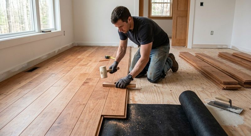 Cherry Floor Installation in Hampstead, MD