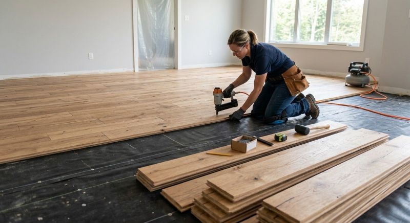 Wide Plank Floor Installation in Catonsville, MD